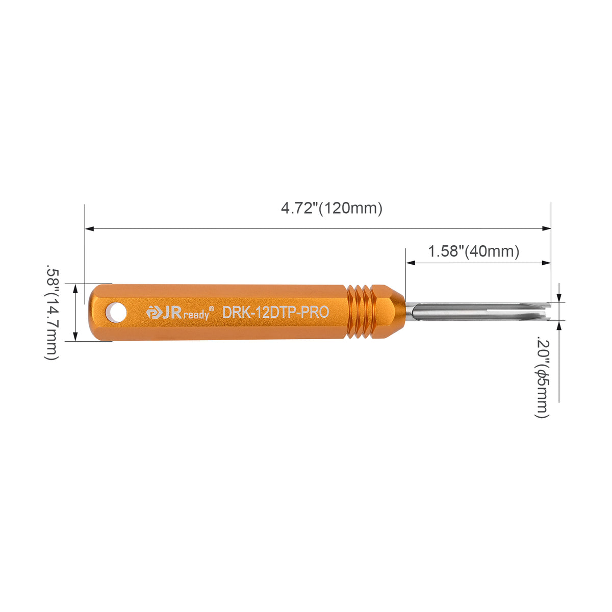 JRready DRK-12DTP-PRO Extraction Tool for 12# Solid Contact 12-14AWG Wire Electrical Pin Removal Tool