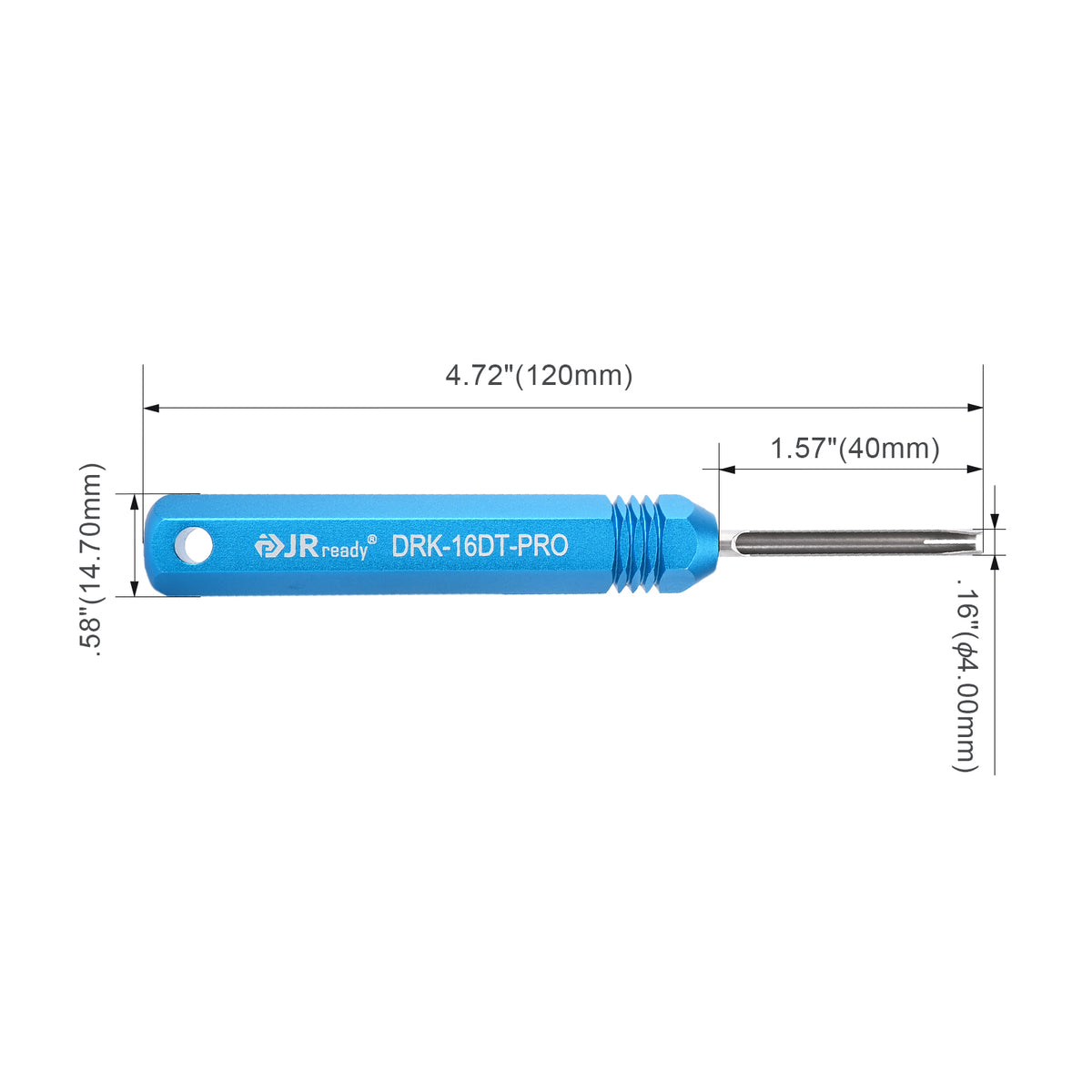 JRready DRK-16DT-PRO Semi-Circular 16# Terminal Extraction Tool, Compatible with TE Deutsch DT DTV DRC DRB HD10 HD20 HD30 AEC STRIKE Jiffy Splice Connectors, covering Automotive & Industrial Connector Maintenance