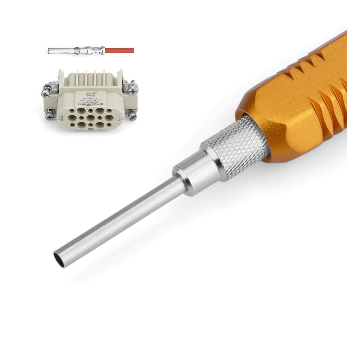 JRready DRK-HD10A Extraction Tool for TE HARTING WAIN ILME Connectors, supporting Industrial Panel Wiring & Heavy-Duty Connector Maintenance
