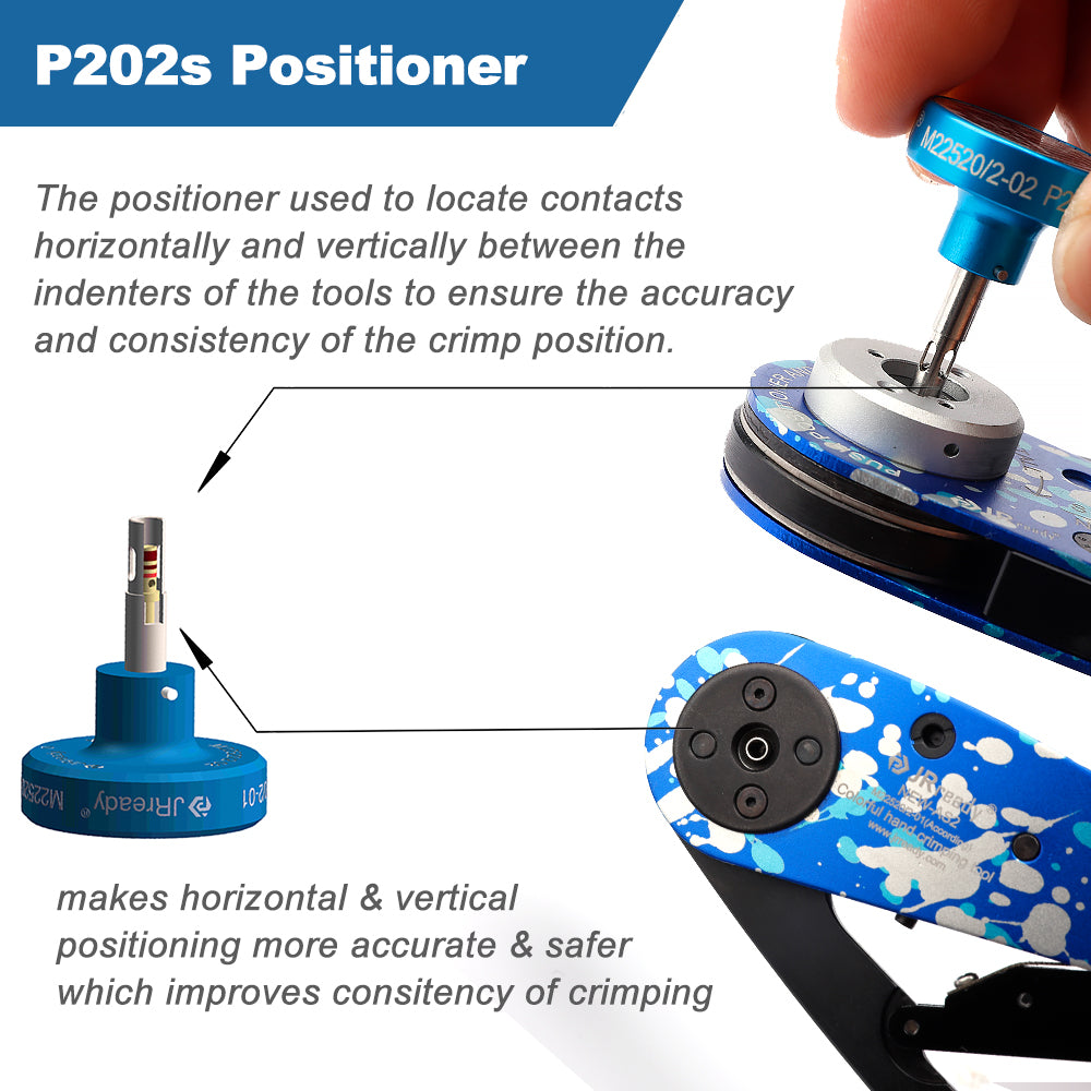 JRready P202S Positioner M22520/2-02 used with MIL-standard 20# contacts MS3192-20 MS3193-20
