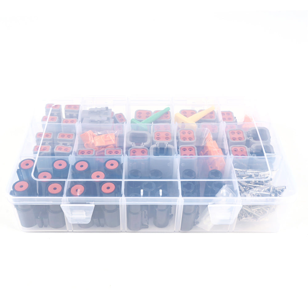 Kit connettori JRready ST6292 DTP 2 connettori a 4 pin e DTHD a 1 pin Connettori elettrici per autoveicoli con contatti solidi di misura 12 Calibro filo crimpato 12-14 AWG, 25 A