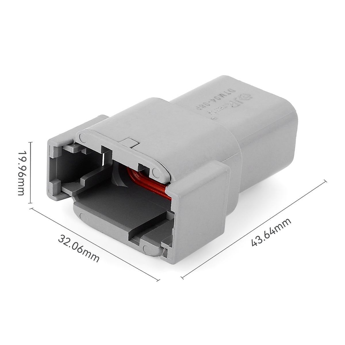 JRready Deutsch DTM 8-Pin Waterproof Connector Kit with #20 Solid Contacts, 16-22 AWG - Marine, Truck, Motorcycle, Agricultural & Alternative Energy