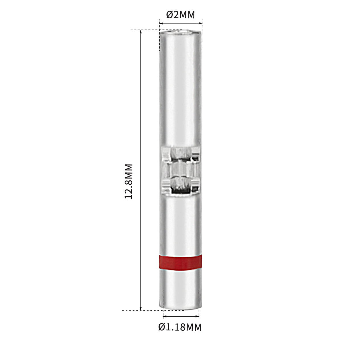 JRready M81824/1-1 Red Butt Connectors Kit 20-26 AWG (30 Sets) - Waterproof Wire Connectors & Wire Splice Connectors with Low-Temp Heat Shrink Tubes