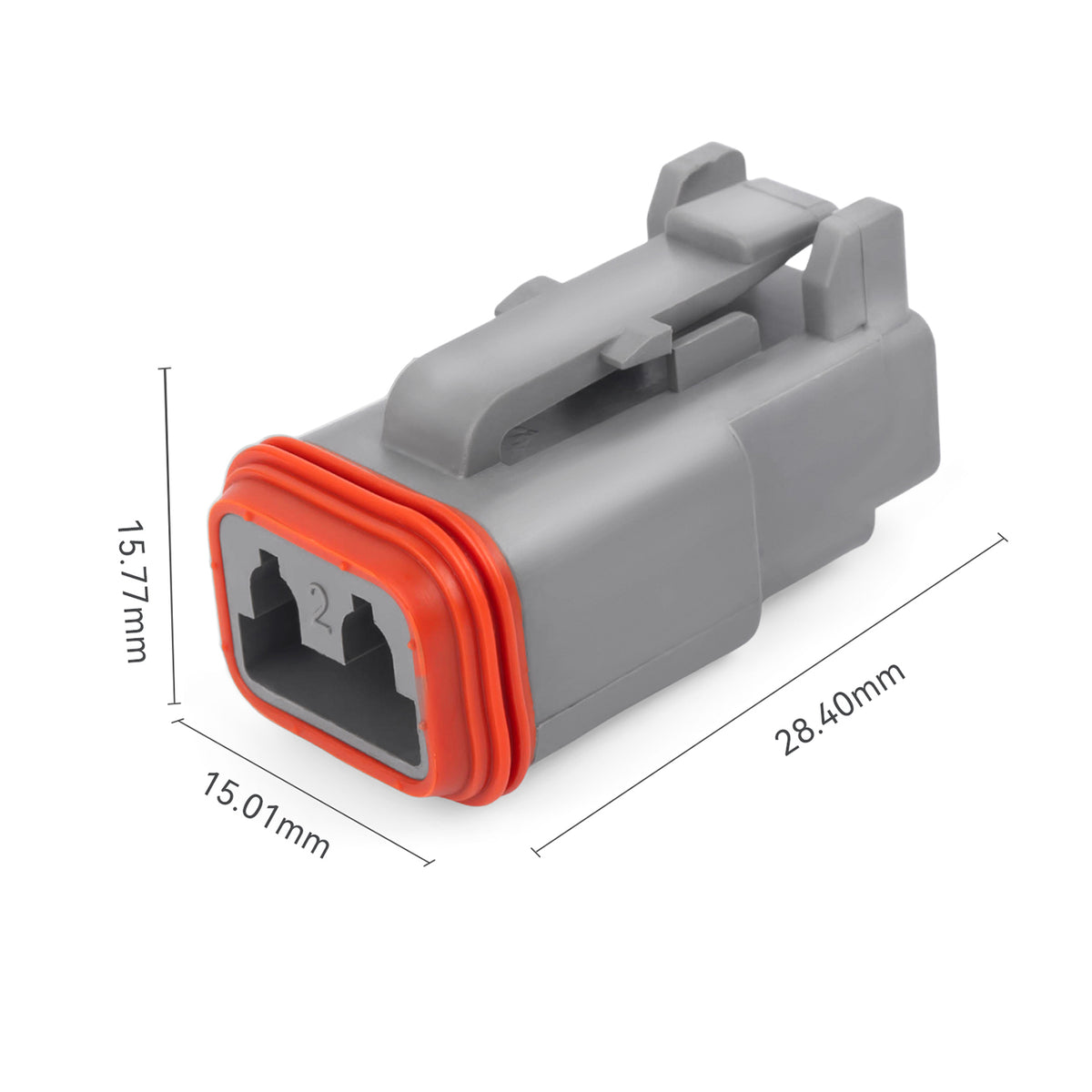 JRready 2-12 Pin Deutsch DT connector kit with #16 stamped contacts, waterproof automotive wire connectors for trucks and vehicles
