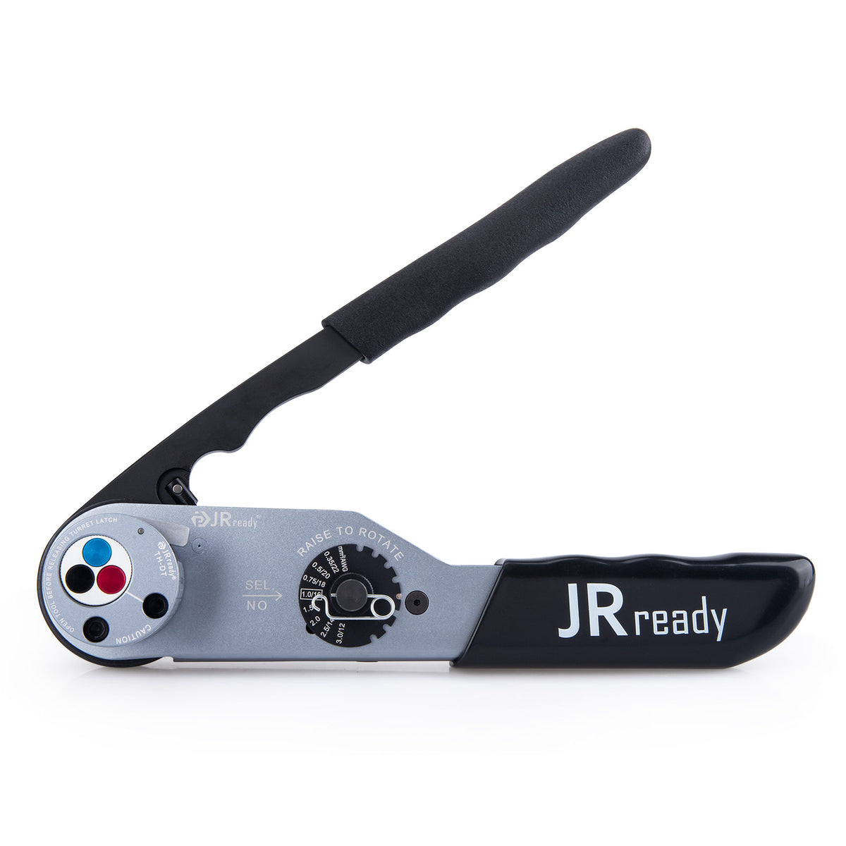JRready ST2158 KIT: JRD-DT2 Deutsch Crimpzange mit TH-DT Revolverpositionierer für Deutsch Vollrohr-Kontakt 12 16 20 Deutsch DT, DTM, DTP Steckverbinder, 12-22AWG 