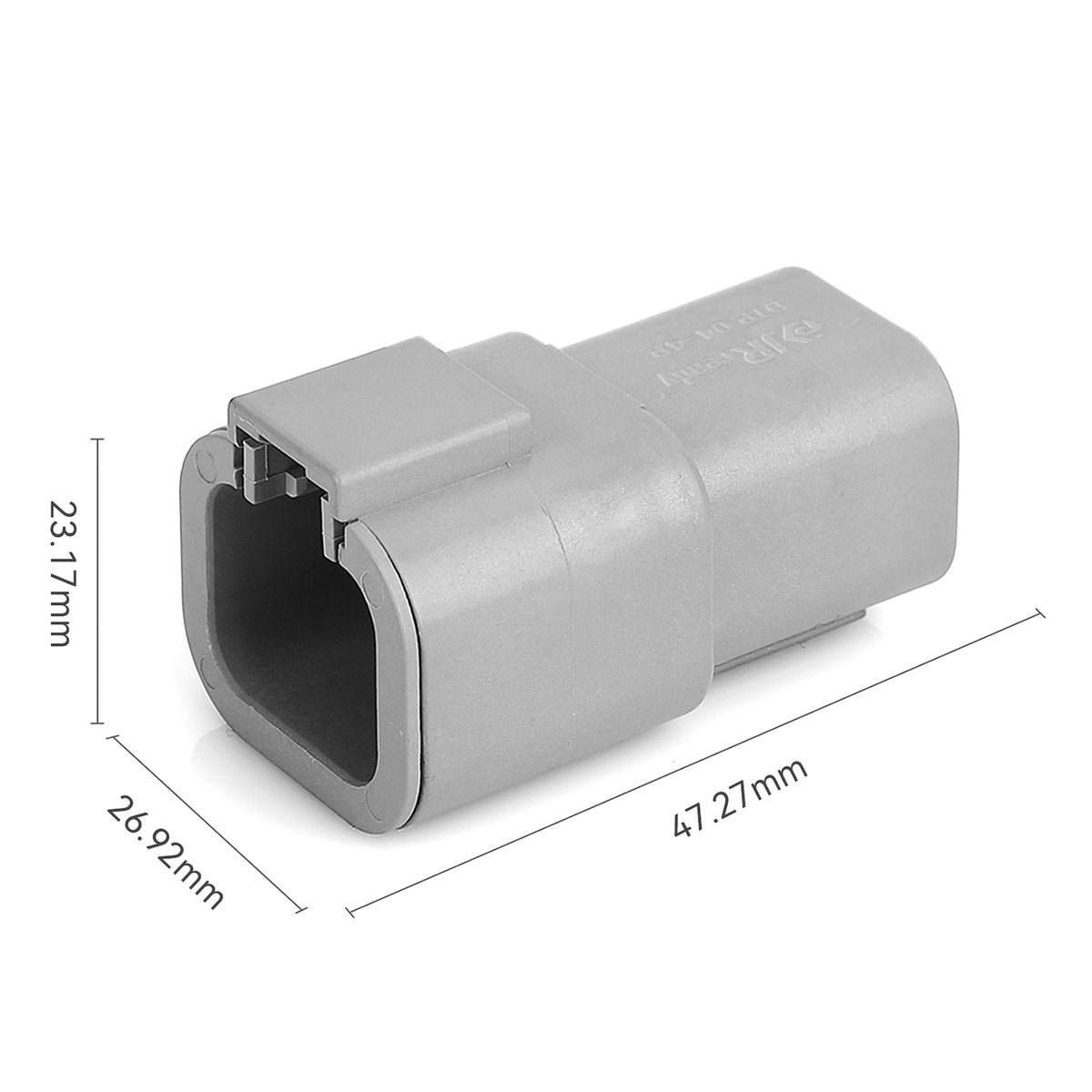 JRready Deutsch DTP 4-Pin Waterproof Connector Kit with #12 Stamped Contacts, 12-14 AWG (25A) - Marine, Truck, Agricultural & Alternative Energy