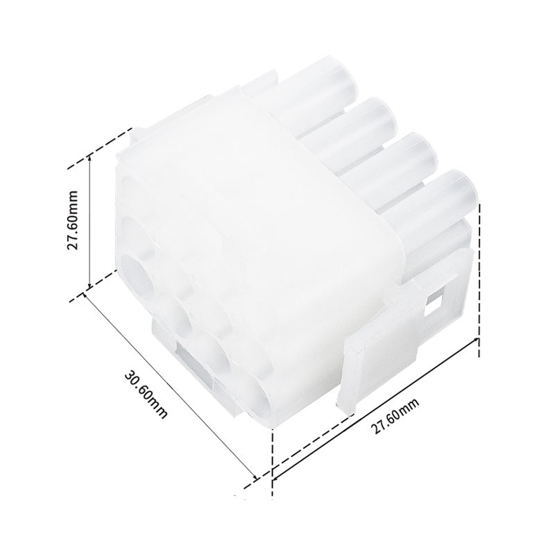 JRready MOLEX Connector JRN001 12 Pin (20Matched Sets), 2.13mm Diameter Sockets 14-20 AWG, Compatible with Molex MLX Power Connector, 6.35mm Pitch, Free Hanging(20 sets）