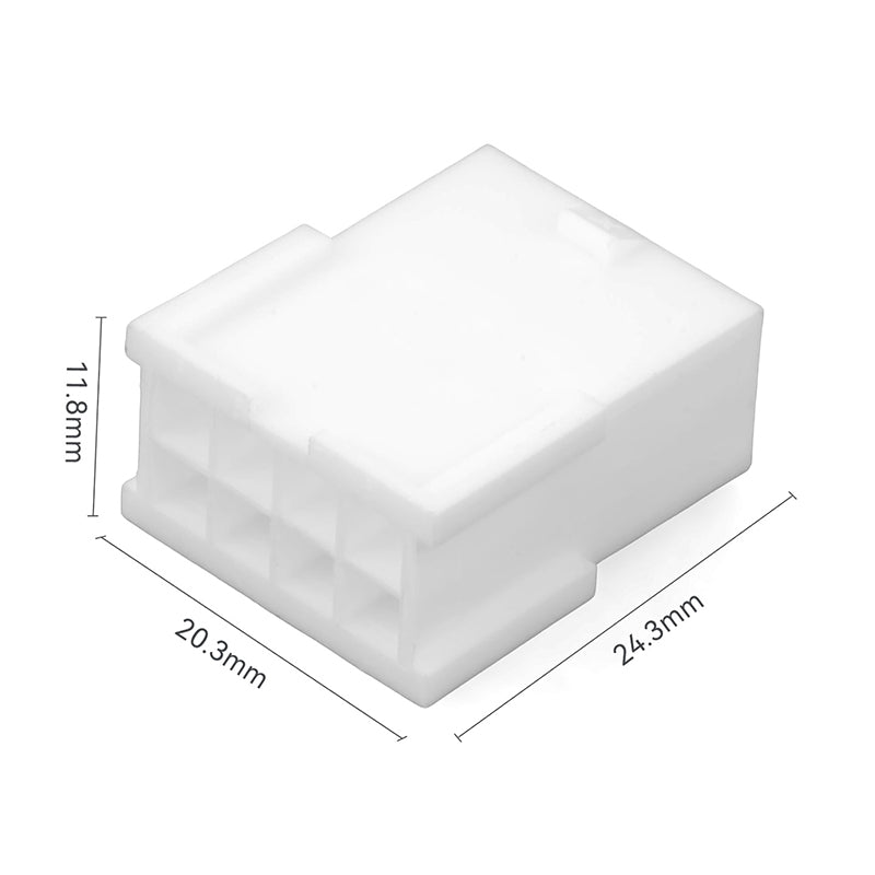 JRready JRN011 8 Pin Molex 4.2 Pitch Mini-Fit Jr Connector 5557 Series Power Connector Receptacle Housing Plug Automotive Electrical Crimp Terminals 18-24AWG Connectors(20 sets）