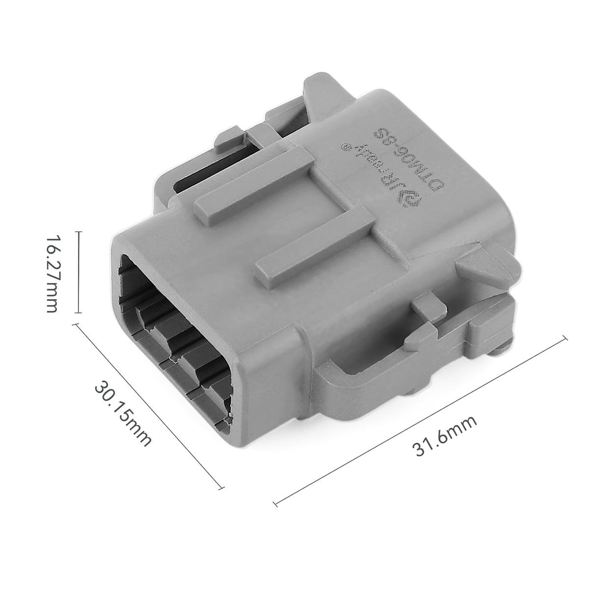 JRready Deutsch DTM 8-Pin Waterproof Connector Kit with #20 Solid Contacts, 16-22 AWG - Marine, Truck, Motorcycle, Agricultural & Alternative Energy