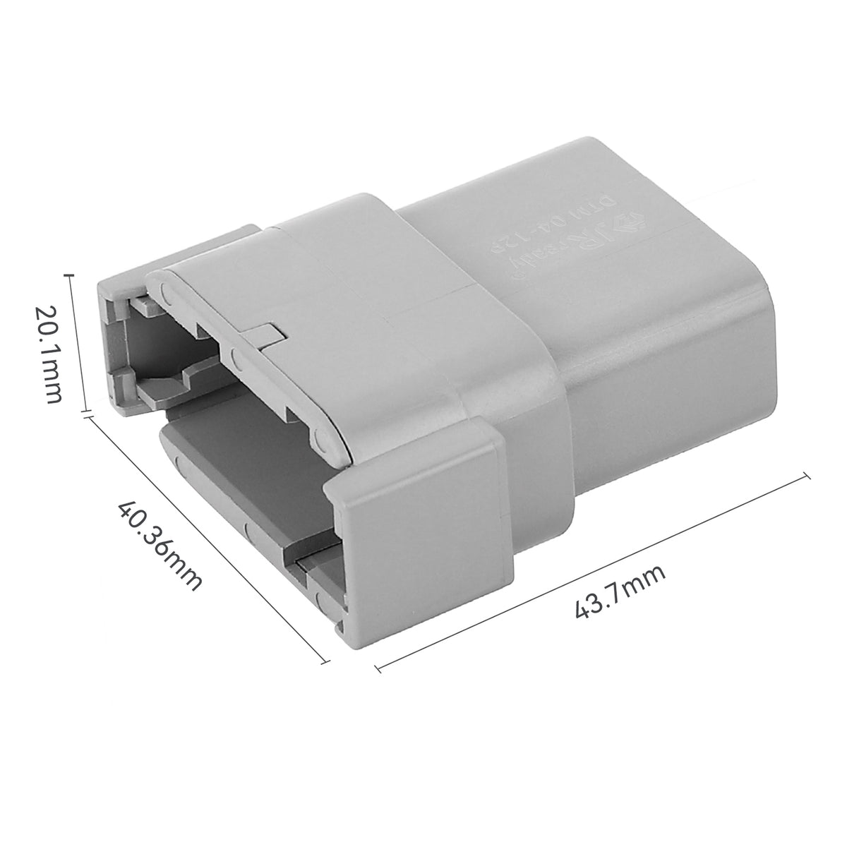 JRready 12-pin Deutsch DTM connector kit by JRDTOOLS with #20 solid contacts for waterproof marine, truck, motorcycle, and energy use.