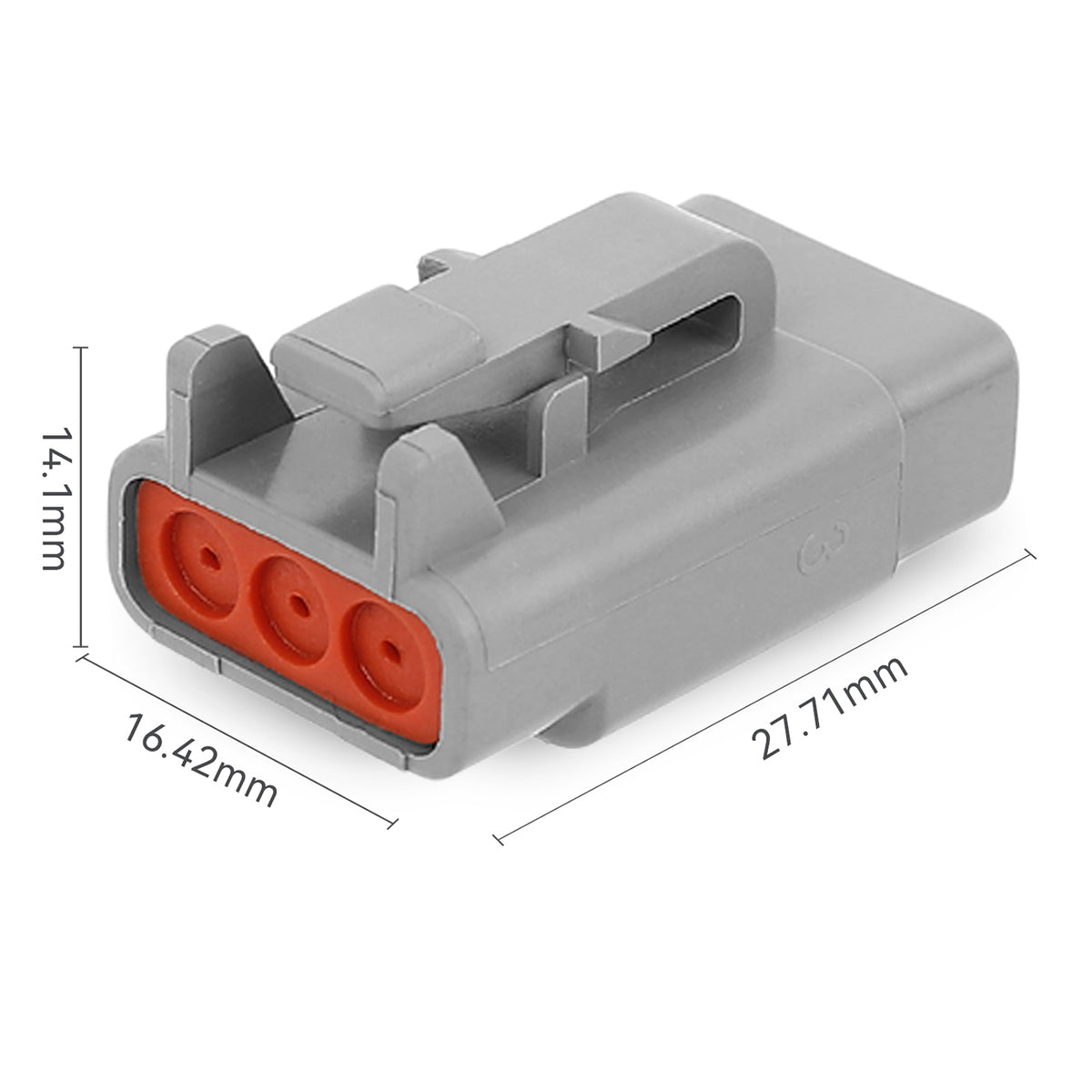 JRready Deutsch DTM 3-Pin Waterproof Connector Kit with #20 Stamped Contacts, 16-22 AWG - Marine, Truck, Motorcycle, Agricultural & Alternative Energy