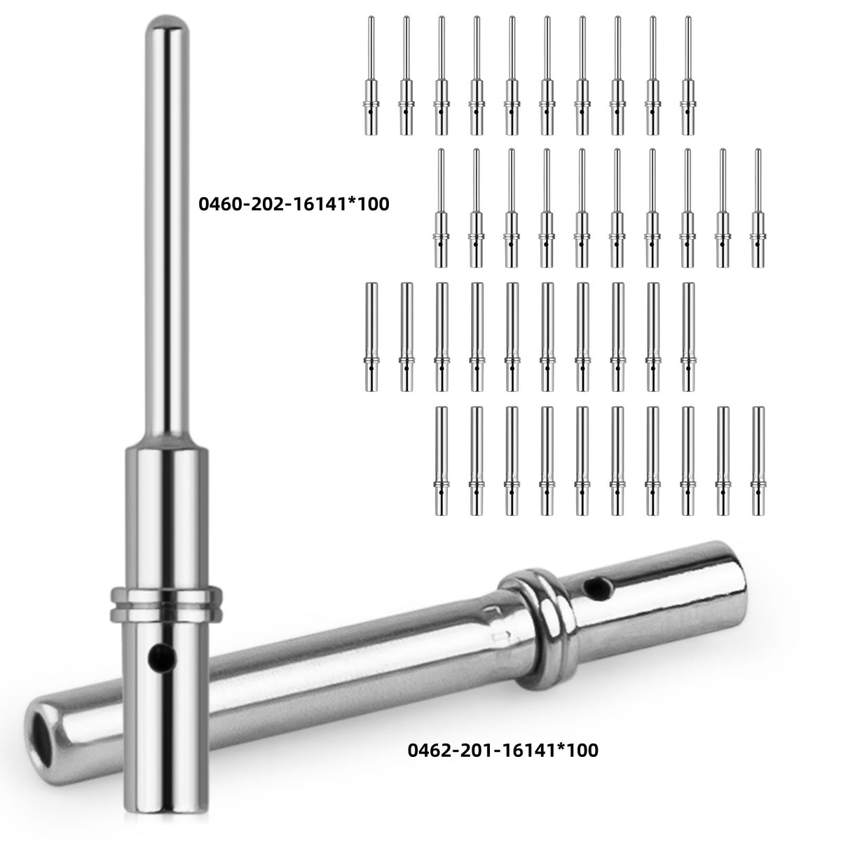 JRready ST6561 16# Pin & Socket Terminal Kit for Deutsch DT HDP20 HD30 HD10 DRC Jiffy Splice Series Connectors, 0462-201-16141 & 0460-202-16141, 20-16 AWG Nickel-Plated, 13A Automotive & Marine Wiring