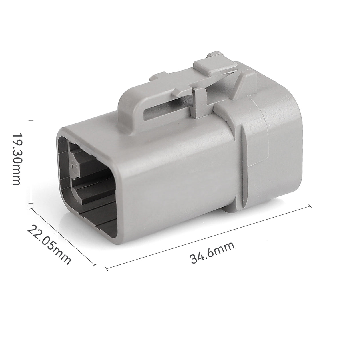 JRready Deutsch DTP 4-Pin Waterproof Connector Kit with #12 Solid Contacts, 12-14 AWG (25A) - Marine, Truck, Agricultural & Alternative Energy