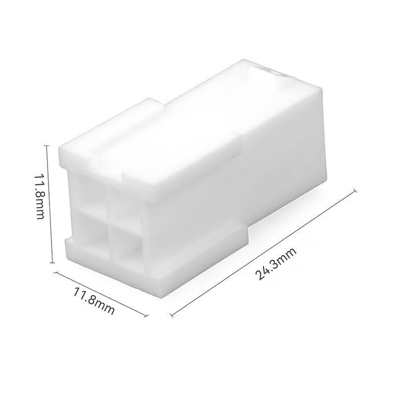 JRready JRN011 4 Pin Molex 4.2 Pitch Mini-Fit Jr Connector 5557 Series Power Wire Connector Kit Plug Receptacle Housing 18-24AWG Crimp Terminals Pin Sockets Natural（20 sets）