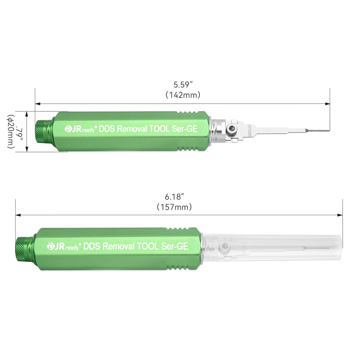 JRready JRDDS-N070065-01/ JRDDS-N070065-07 Strumento di estrazione terminale a pin singolo per connettori TE MCON 1.2, Yazaki Kaizen 0.64 e connettori domestici DJ 1.2 