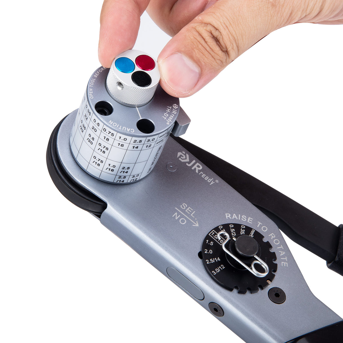 JRready ST2158 KIT: JRD-DT2 Deutsch Crimpzange mit TH-DT Revolverpositionierer für Deutsch Vollrohr-Kontakt 12 16 20 Deutsch DT, DTM, DTP Steckverbinder, 12-22AWG 