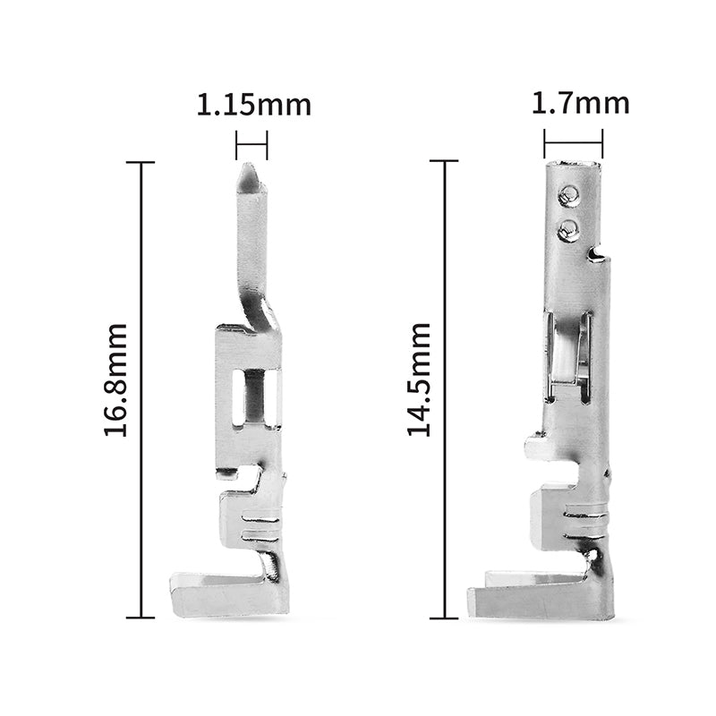 JRready JRN011 2 Pin Molex 4.2 Pitch Mini-Fit Jr Connector 5557 Series Power Wire Connector Kit Plug Receptacle Housing 18-24AWG Crimp Terminals Pin Sockets Natural（20 sets）