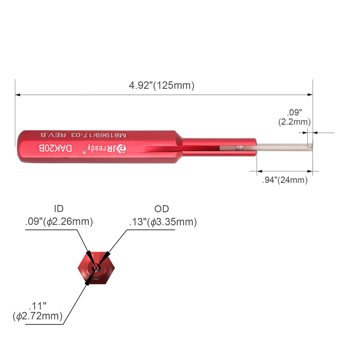 JRready DAK12B/DAK16B/DAK20B M81969 Installationswerkzeuge