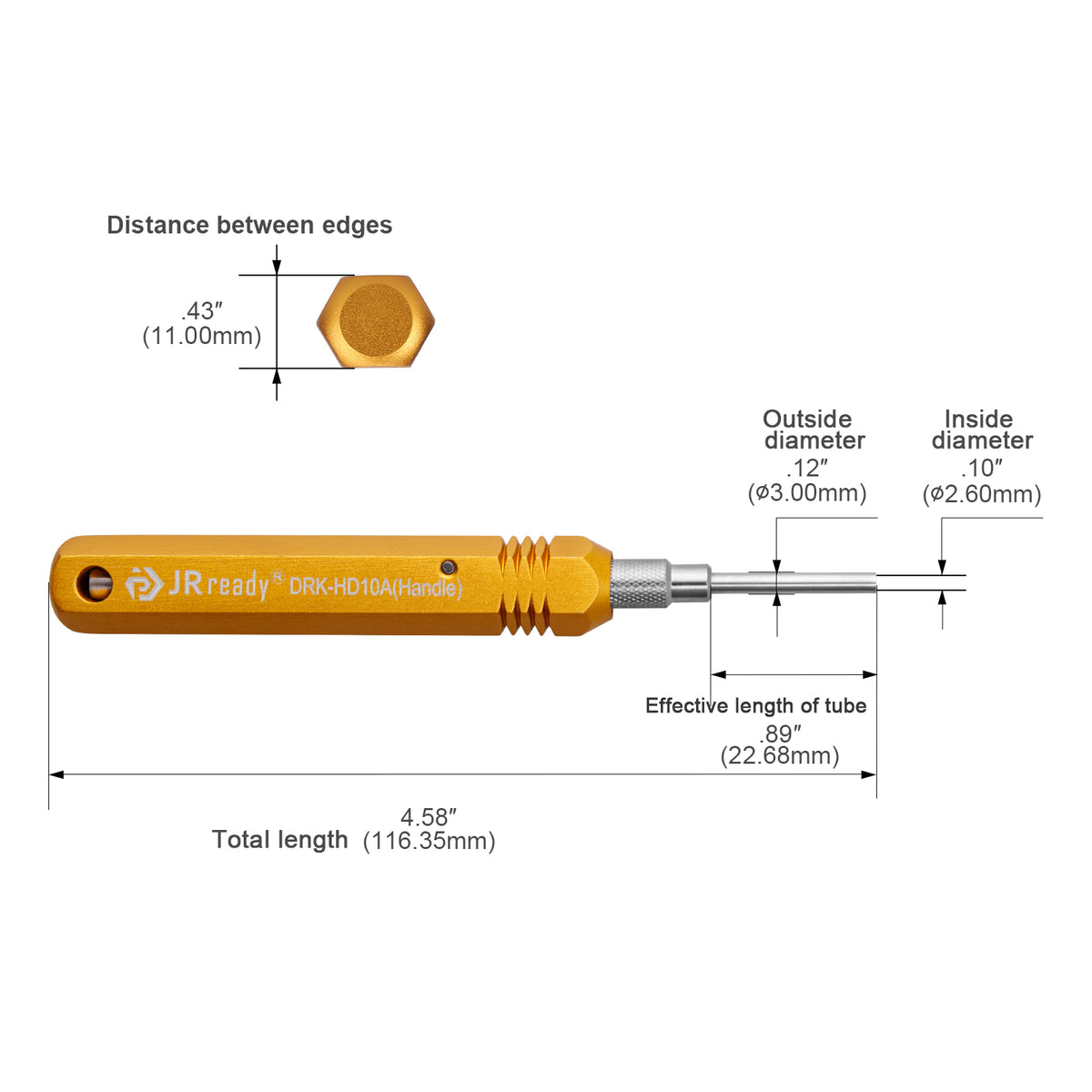 JRready DRK-HD10A Extraction Tool for TE HARTING WAIN ILME Connectors, supporting Industrial Panel Wiring & Heavy-Duty Connector Maintenance