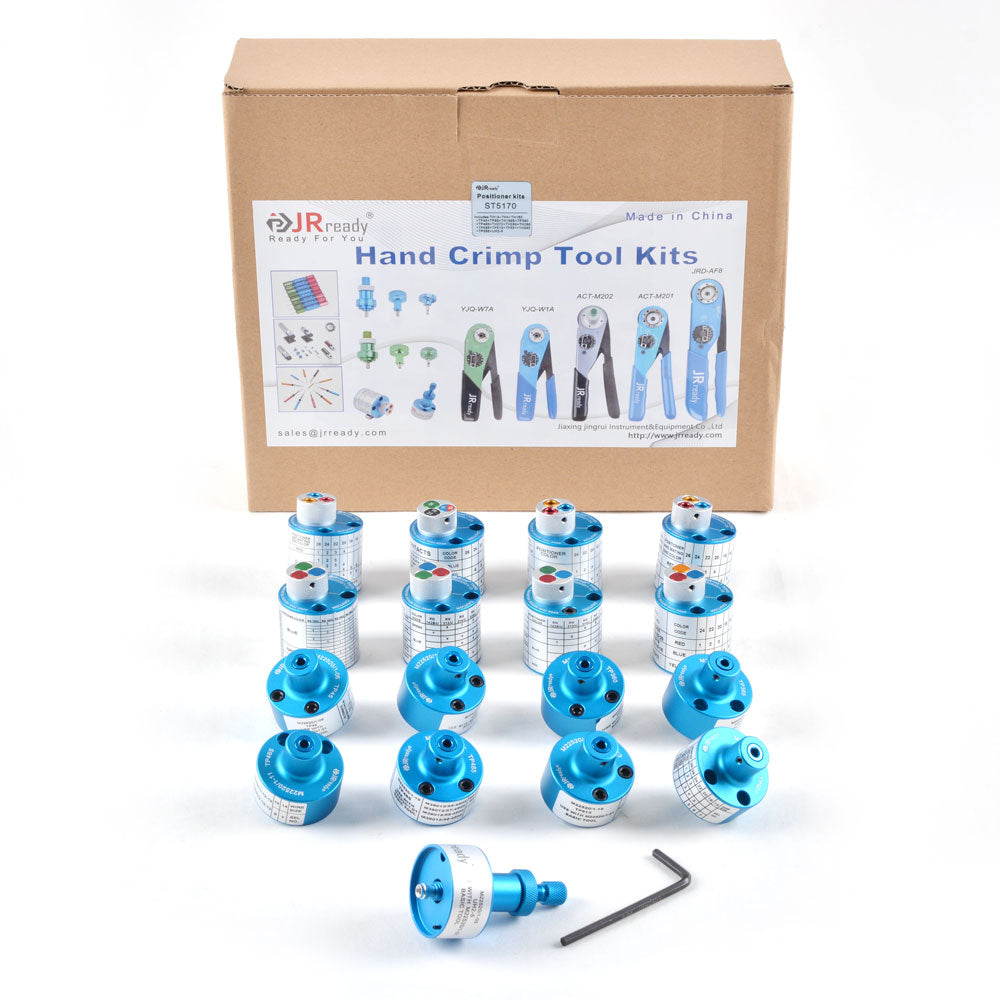 JRready ST5170: Kit posizionatore M22520/1: 8 teste a torretta, 8 posizionatori singoli, 1 posizionatore universale 