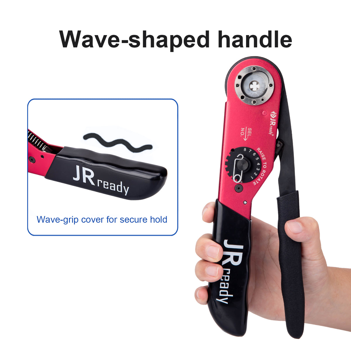 JRready ACT-M309 (YJQ M309) Pinza crimpatrice regolabile a media corrente 8-18 AWG (8,37-0,8107 mm²)