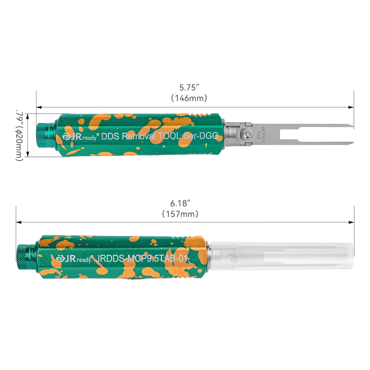 JRready JRDDS-MCP9.5TAB-01/ JRDDS-MCP9.5TAB-07 Dual-Pin Terminal Extraction Tool for male terminals of AMP MCP 9.5 series automotive connectors