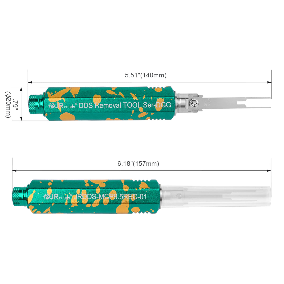 JRready JRDDS-MCP9.5REC-01/ JRDDS-MCP9.5REC-07 Dual-Pin Terminal Extraction Tool for female terminals of AMP MCP 9.5 series automotive connectors