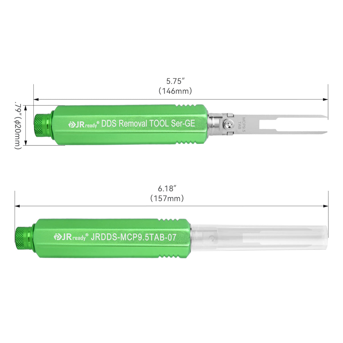 JRready JRDDS-MCP9.5TAB-01/ JRDDS-MCP9.5TAB-07 Dual-Pin Terminal Extraction Tool for male terminals of AMP MCP 9.5 series automotive connectors