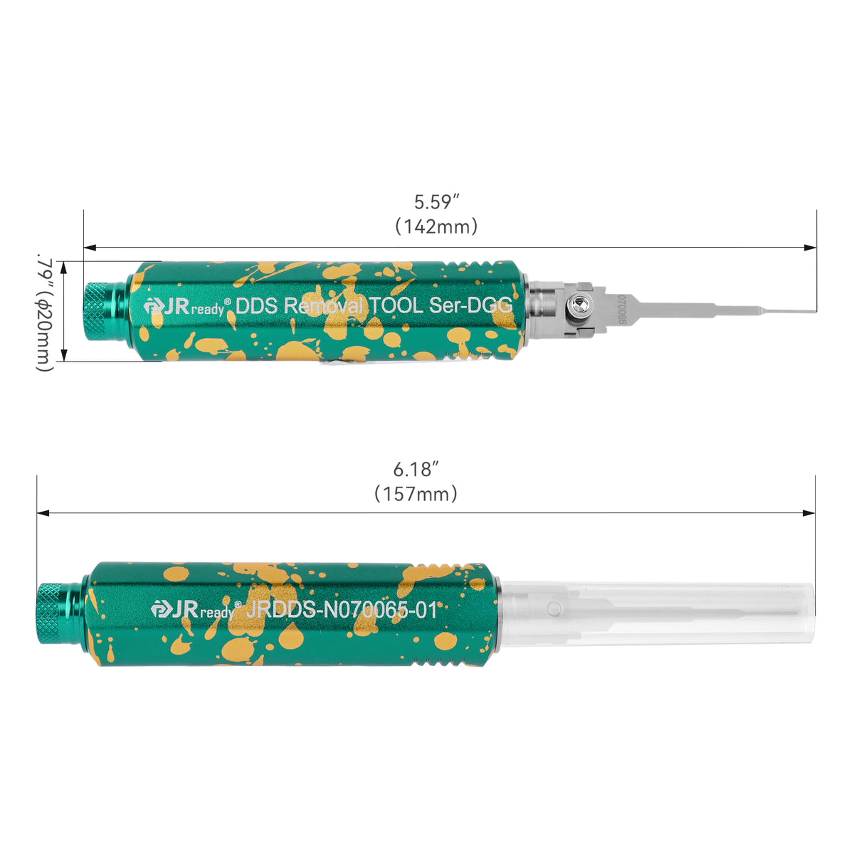 JRready JRDDS-N070065-01/ JRDDS-N070065-07 Strumento di estrazione terminale a pin singolo per connettori TE MCON 1.2, Yazaki Kaizen 0.64 e connettori domestici DJ 1.2 