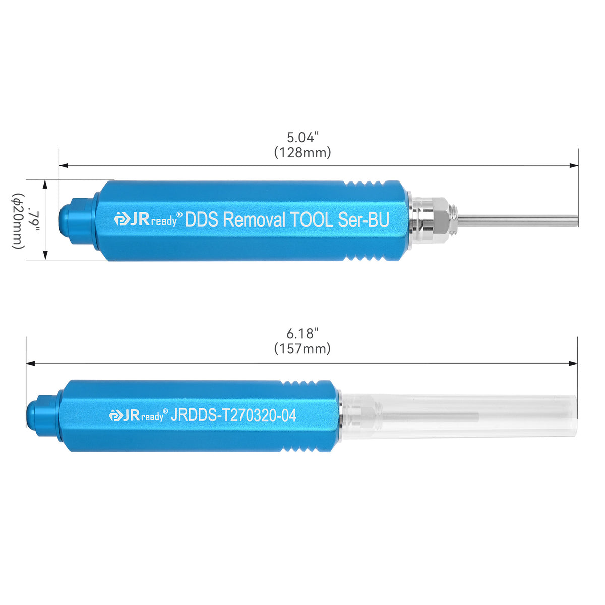 JRready JRDDS-T270320-01/ JRDDS-T270320-04 Tubular Terminal Extraction Tool for Amphenol RT360 Series Connectors (16# Terminals) and SOURIAU TRIM TRIO Series (16# Terminals)
