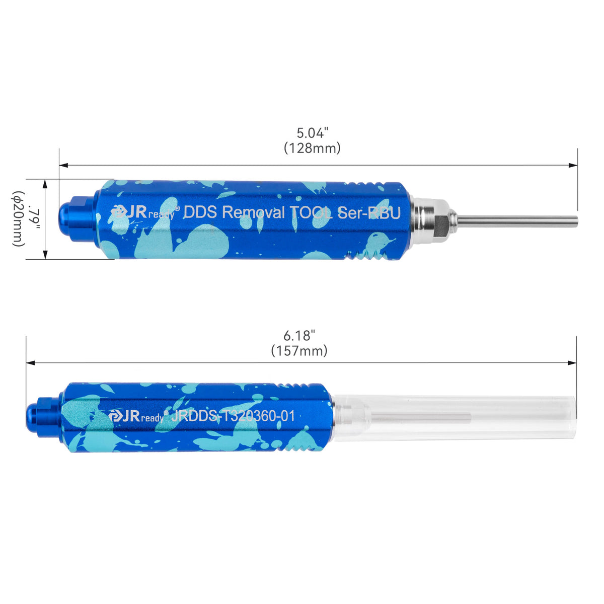 JRready JRDDS-T320360-01/ JRDDS-T320360-04 Tubular Terminal Extraction Tool for Molex Standard .093" 1545 Series, 3191 Series; JST L6.2 Series Male/Female Terminals; and China-Made Tamiya Standard (C6201 & C6202) Male/Female Terminals