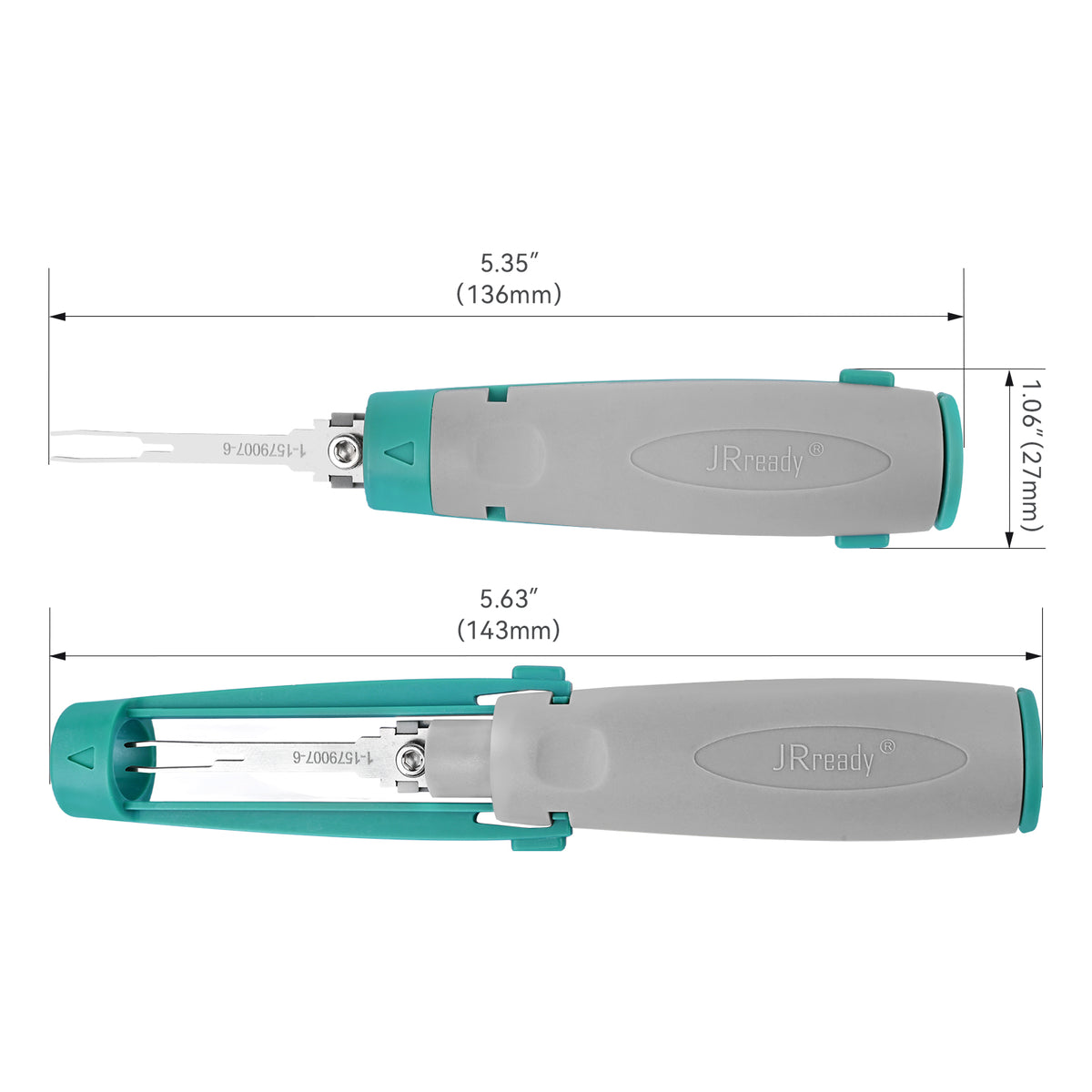 JRready JRconDRK-1-1579007-6 Dual-Pin Terminal Extraction Tool for AMP MCP 2.8k series connectors in VW, Audi, Skoda automotive applications