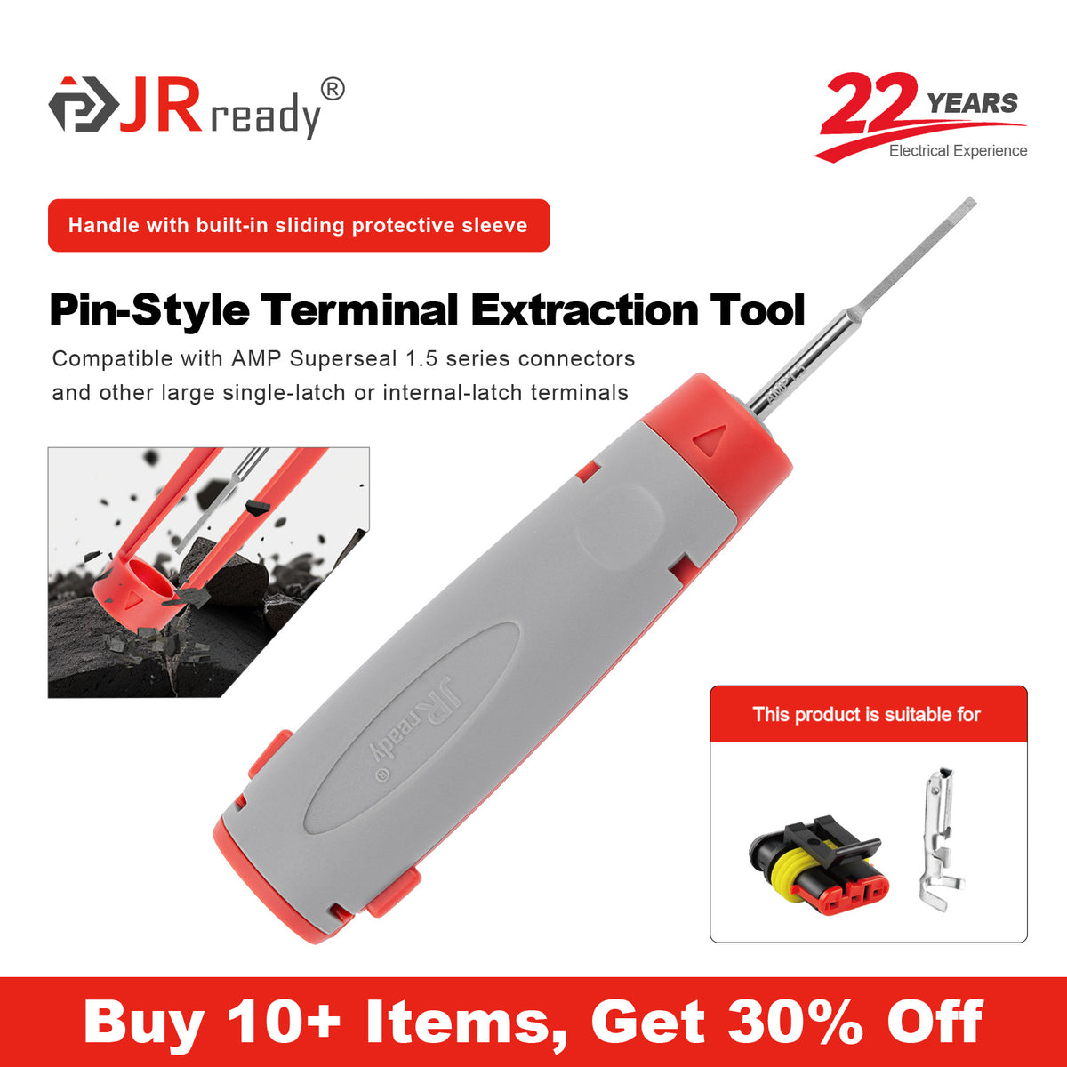 JRready JRconDRK-AMP1.5 Pin-Extraktionswerkzeug für AMP SUPERSEAL 1.5-Steckverbinder