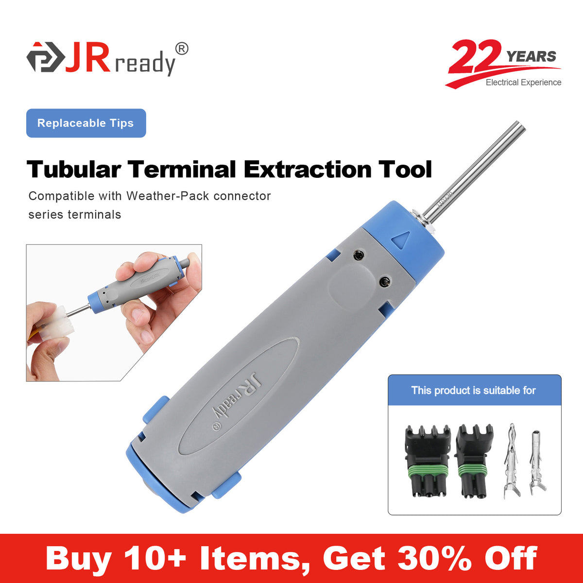 JRready JRconDRK-T310330 Pin Extraction Tool for Weather-Pack Series Connectors