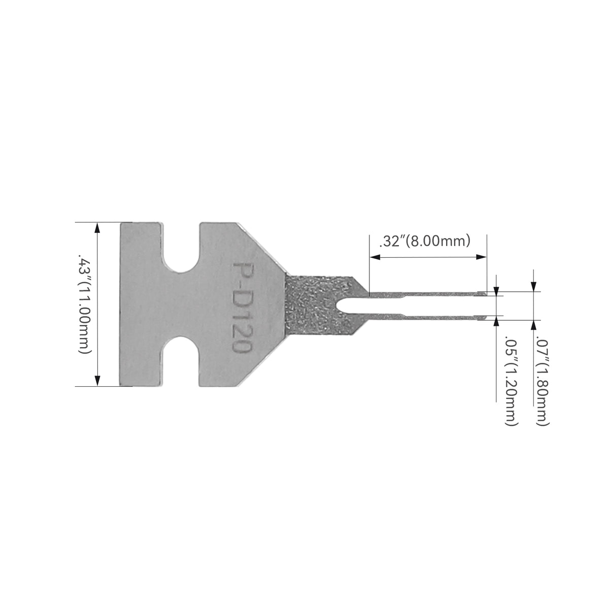 JRready Dual Mounting Hole Flat Blade Replacement Tips for Molex/AMP/Dephi Terminal Extraction Tools