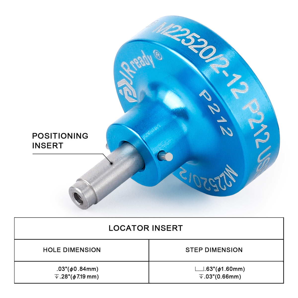 JRready K286 / P212 (M22520/2-12) Positioner for M24308/14,M24308/15 contacts