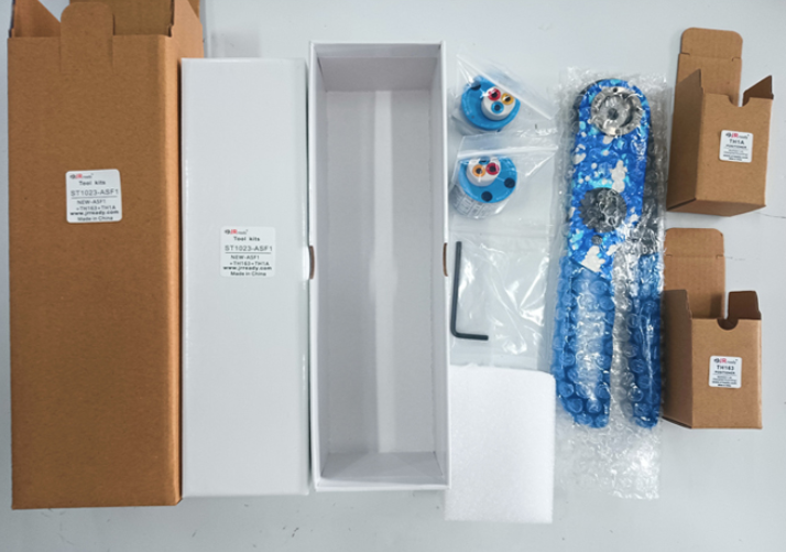 Kit di utensili a crimpare JRready ST1023-ASF1: NEW-ASF1 (M22520/1-01) Utensile a crimpare 12-26 AWG e testa a torretta M22520/1-02 e M22520/1-04 