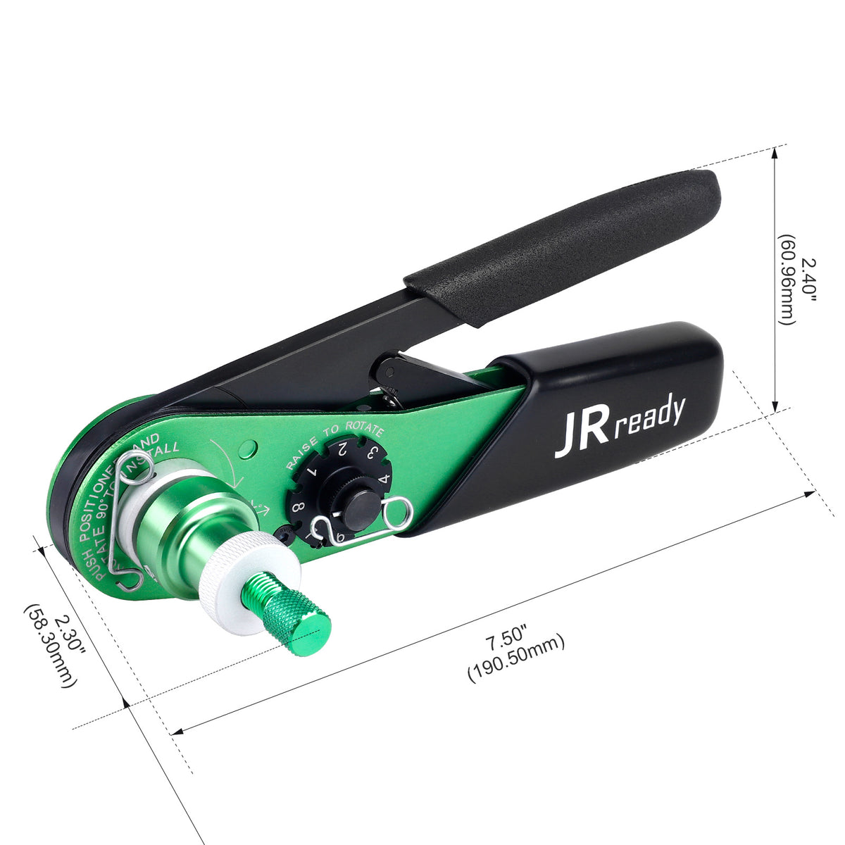 KIT DI ATTREZZI JRready ST2193: crimpatrice YJQ-W7A e posizionatore 86-D-SUB per connettori serie HARTING / TE HAN D-SUB e WAIN HM, D-SUB, HR23