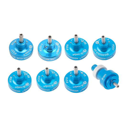 JRready ST5114-1 Positionierer-Kit: 7 Positionierer &amp; P-W1 Universal-Positionierer für Crimpwerkzeug M22520/2-01