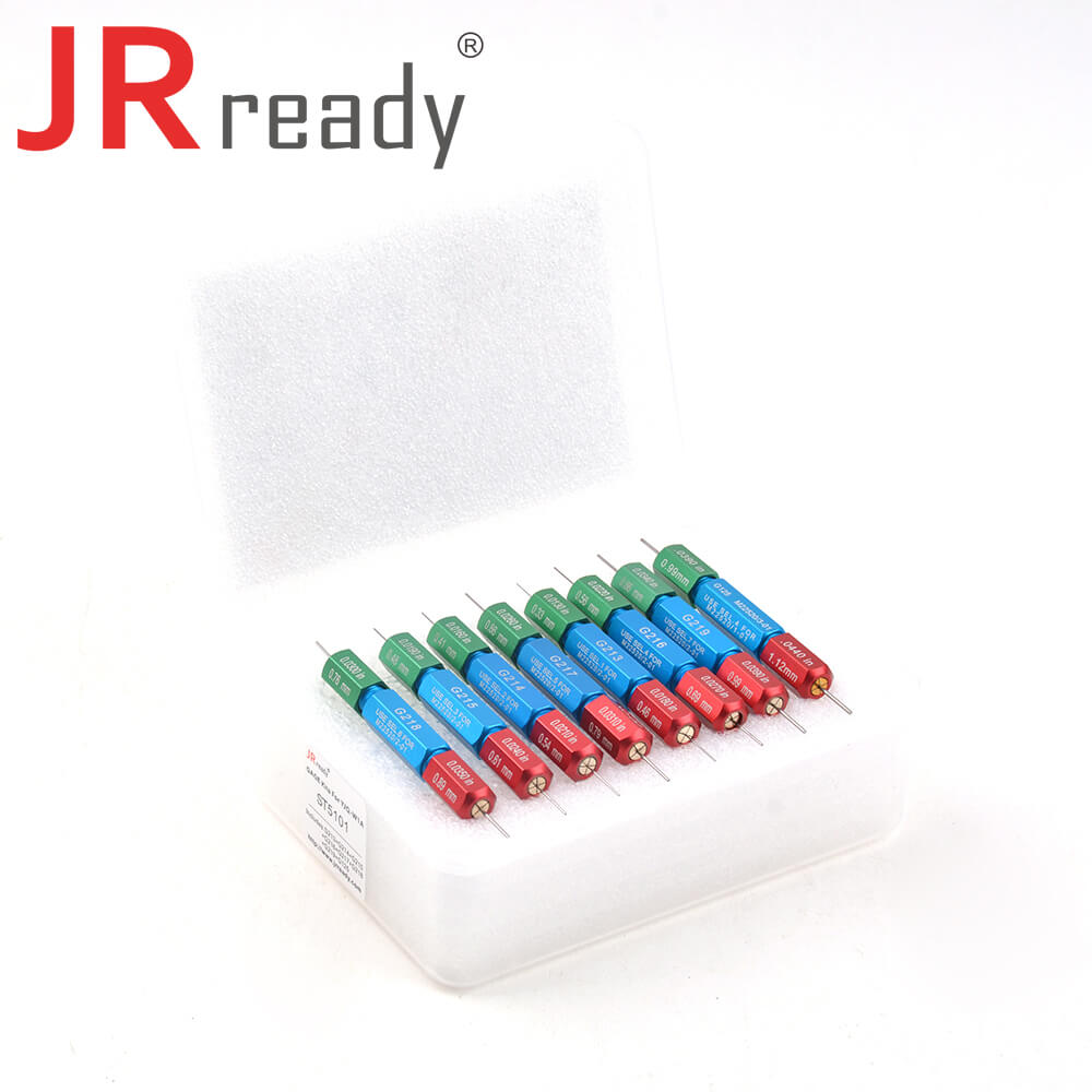 Kit JRready ST5101: 8 calibri Go-NoGo (G213 G214 G215 G216 G217 G218 G219 G125) per il diametro di lavoro dell'indentatore di prova della crimpatrice YJQ-W1A o YJQ-W1Q 