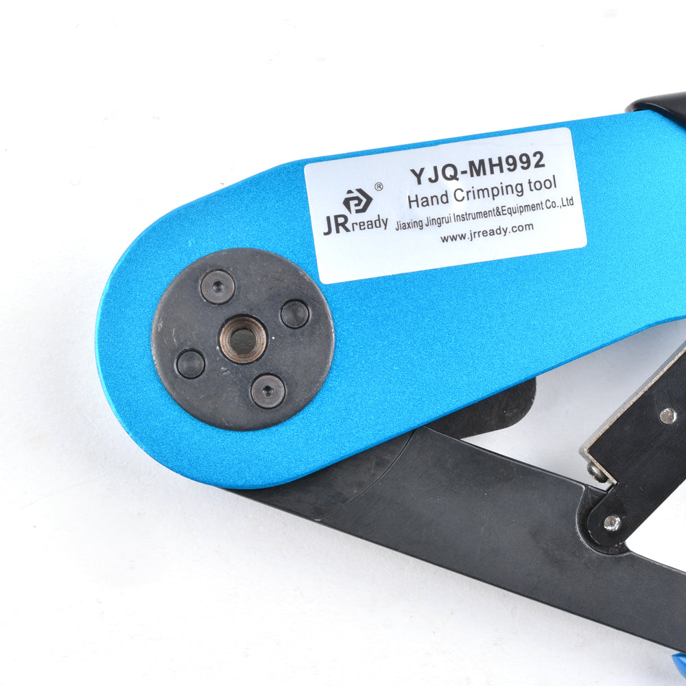 Pinza crimpatrice regolabile in miniatura JRready YJQ-MH992 con punta fine per connettori elettrici militari, dimensione minima di crimpatura del filo fino a 36 AWG (0,0127 mm²)