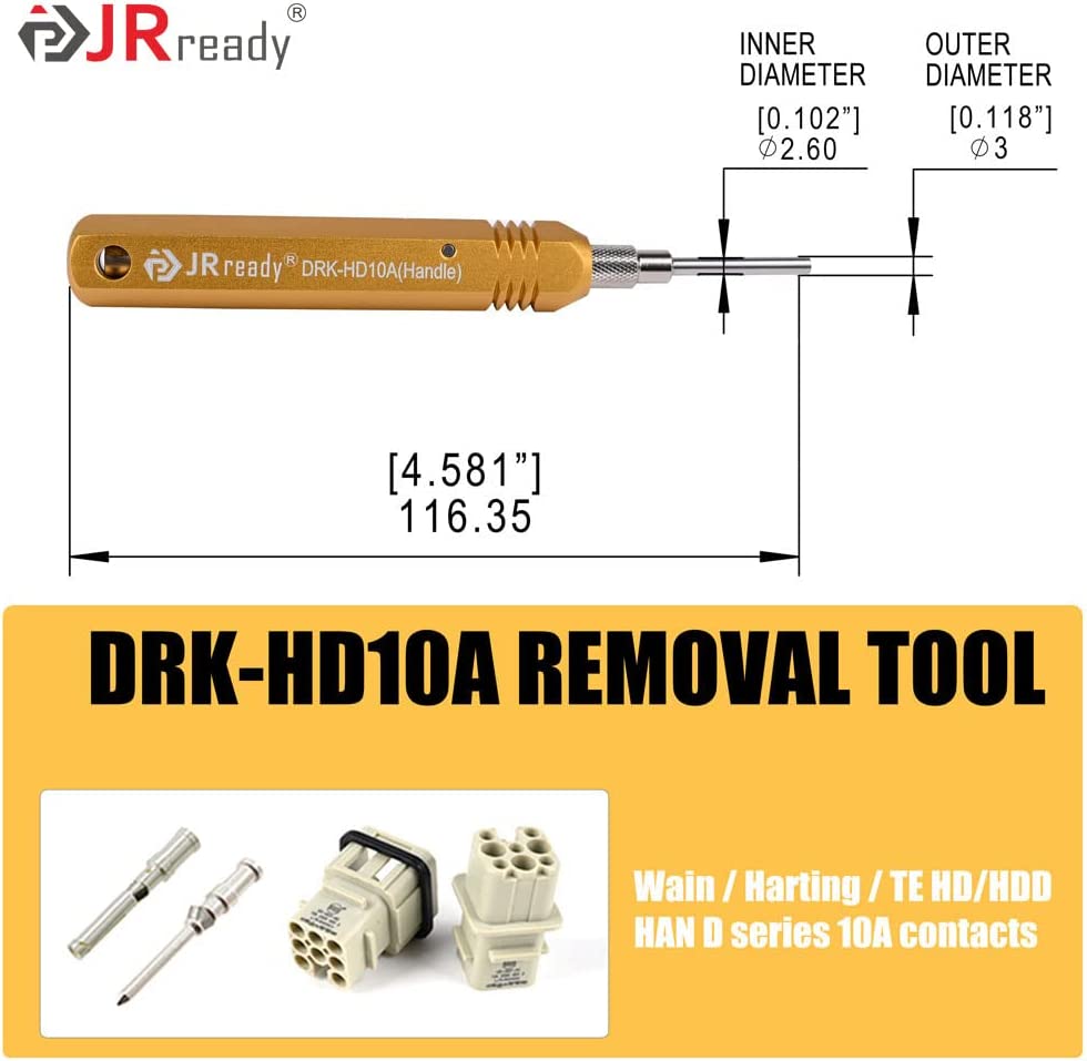 Utensili per l'estrazione di contatti solidi JRready ST5227 per connettori serie TE/AMP/Harting/HARTING HAN