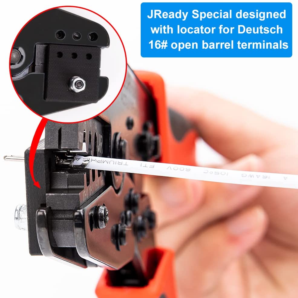 JRready ACT-LY-12DTP / ACT-LY-16DT / ACT-LY-20DTM Crimpzange für offene Aderendhülsen für JRready / Deutsch DTP DT DTM Serie 12#, 16#, 20# gestanzte und geformte Kontakte