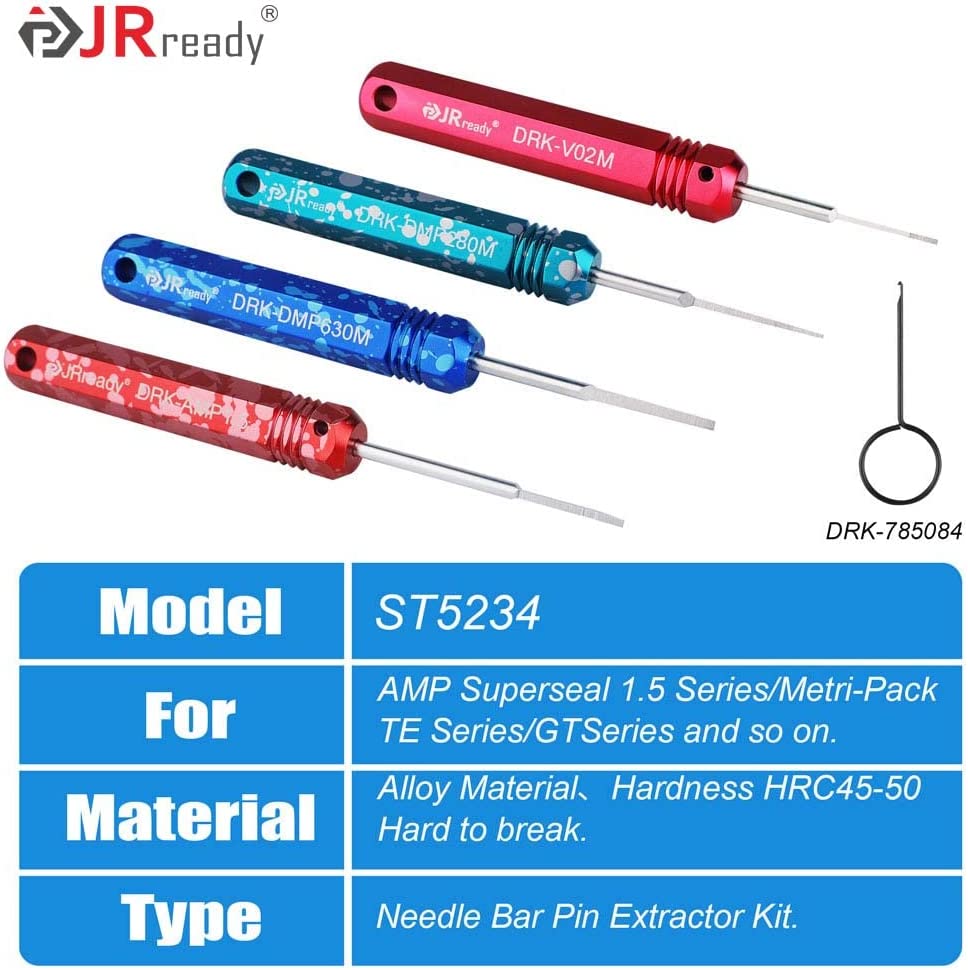 JRready ST5234 Auszieher-Kit für AMP Super Seal 1.5, Metri Pack 150, 280, 480, 630, 800, TE 968880, 968849, senden Sie DRK-DWP01