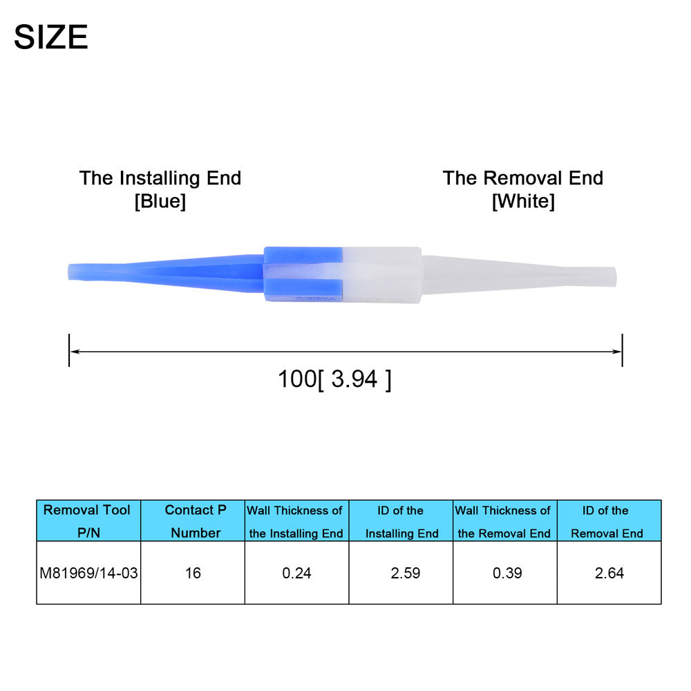 JRready M81969/14-03 Insertion & Extraction Tool for #16 Contacts - Pin Tool for MIL-DTL-38999 & AS50151