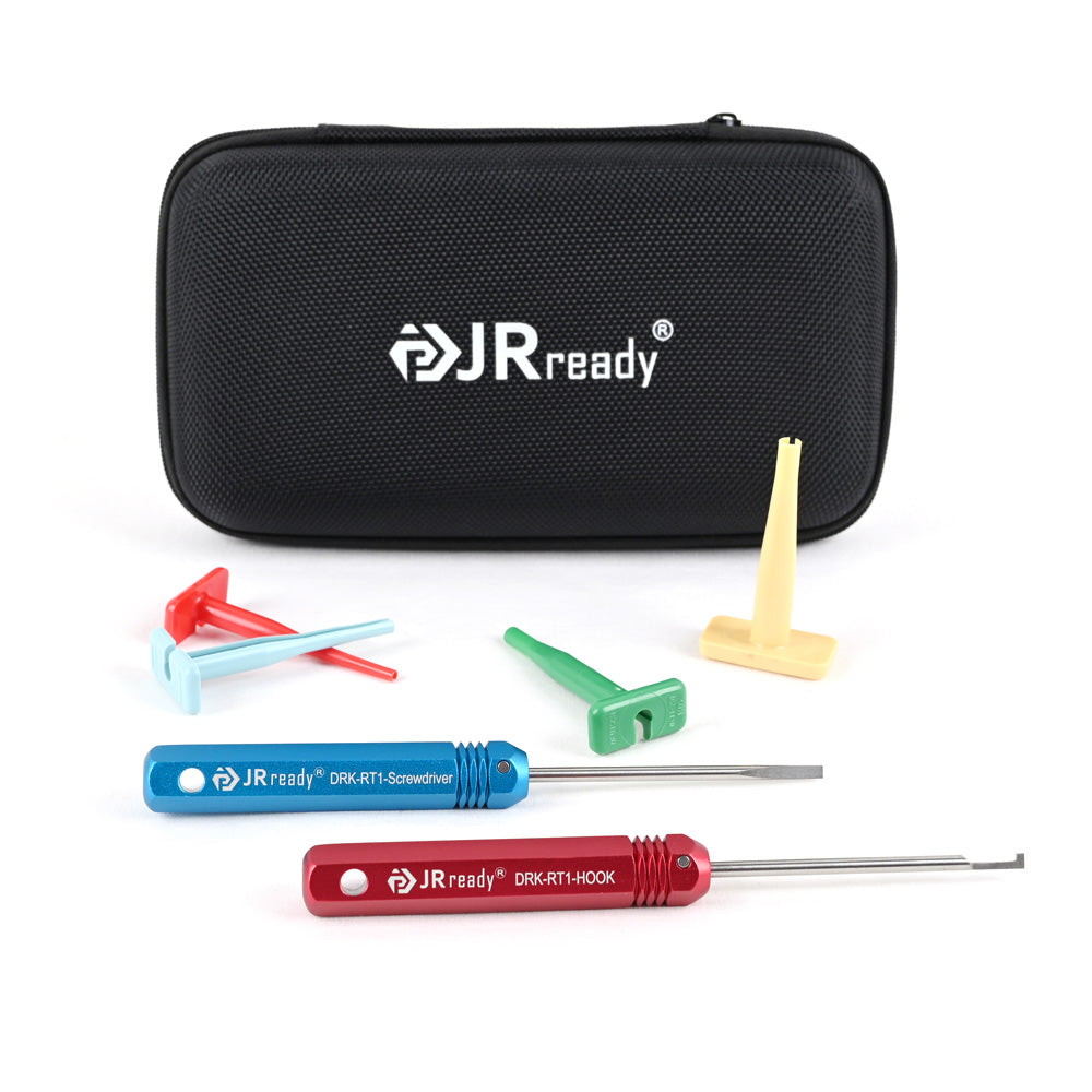 JRready ST5214 Werkzeugsatz zum Entfernen von Deutsch-Anschlüssen für Drahtstärken 12, 14, 16 und 20 AWG &amp; Stahl DRK-RT1 für Deutsch-Steckverbinder 