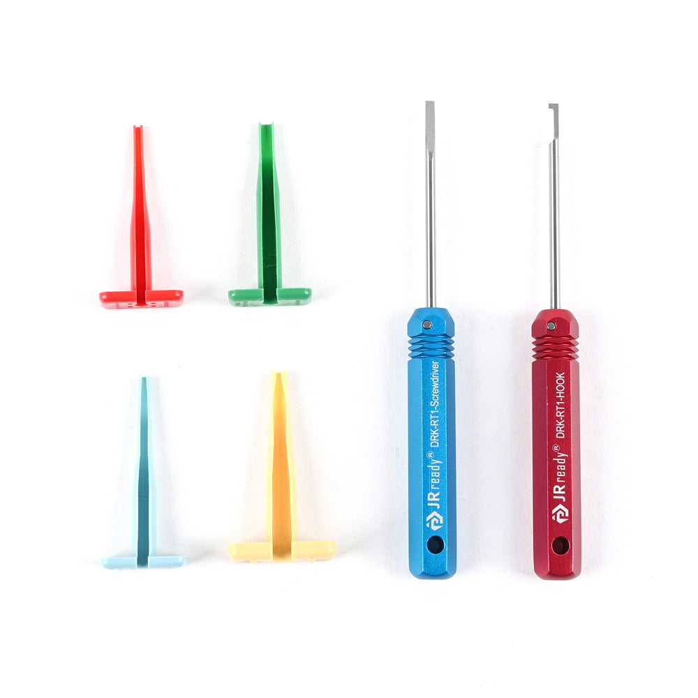 JRready ST5214 Werkzeugsatz zum Entfernen von Deutsch-Anschlüssen für Drahtstärken 12, 14, 16 und 20 AWG &amp; Stahl DRK-RT1 für Deutsch-Steckverbinder 