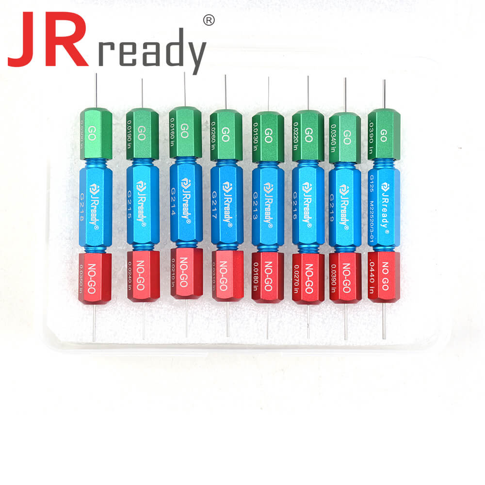 Kit JRready ST5101: 8 calibri Go-NoGo (G213 G214 G215 G216 G217 G218 G219 G125) per il diametro di lavoro dell'indentatore di prova della crimpatrice YJQ-W1A o YJQ-W1Q 