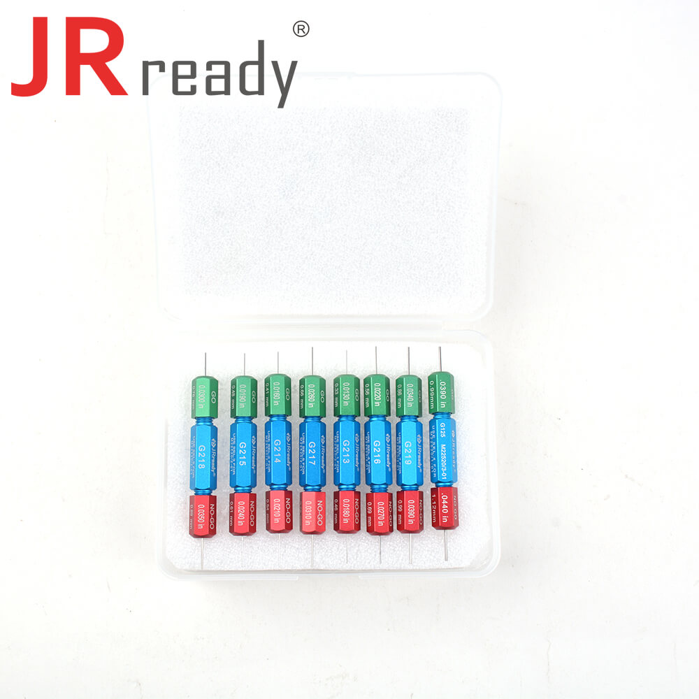 Kit JRready ST5101: 8 calibri Go-NoGo (G213 G214 G215 G216 G217 G218 G219 G125) per il diametro di lavoro dell'indentatore di prova della crimpatrice YJQ-W1A o YJQ-W1Q 