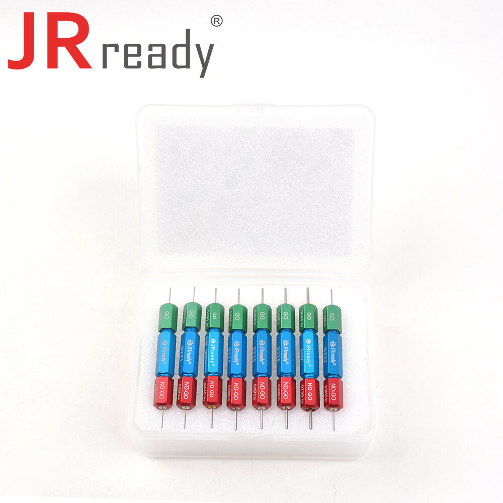 JRready ST5128 Gut-Ausschuss-Lehren-Messwerkzeugsatz (G220 G221 G222 G224 G225 G226 G227 G125) zur regelmäßigen Prüfung des Crimpwerkzeugs M22520/1-01 